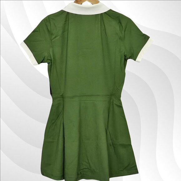 2/$50 WeWoreWhat Polo Dress Court Green & Optic White Size XL | Sporty Style - Picture 4 of 8